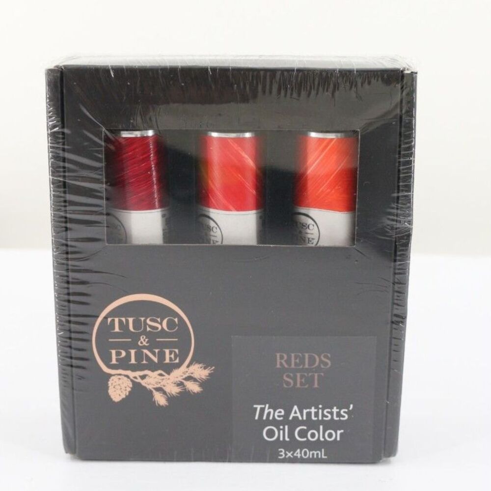 Tusc & Pine The Artists Oil Color The Reds Set 3 x 40ml Sealed New